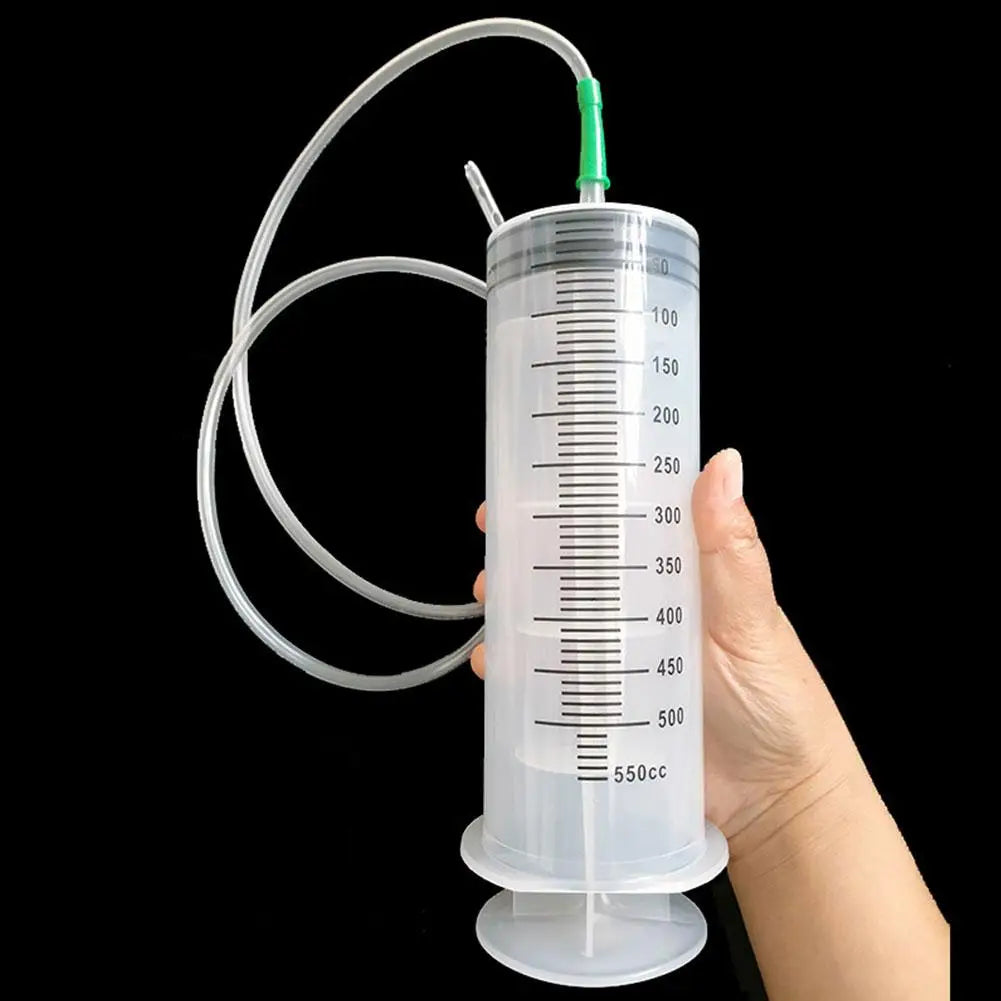 100/300/550ml Grote Capaciteitsspuiten Herbruikbare Naaldvat Oliepomp met 1m Slang voor Huisdieren Voeding Metpomp Vacuümspuit