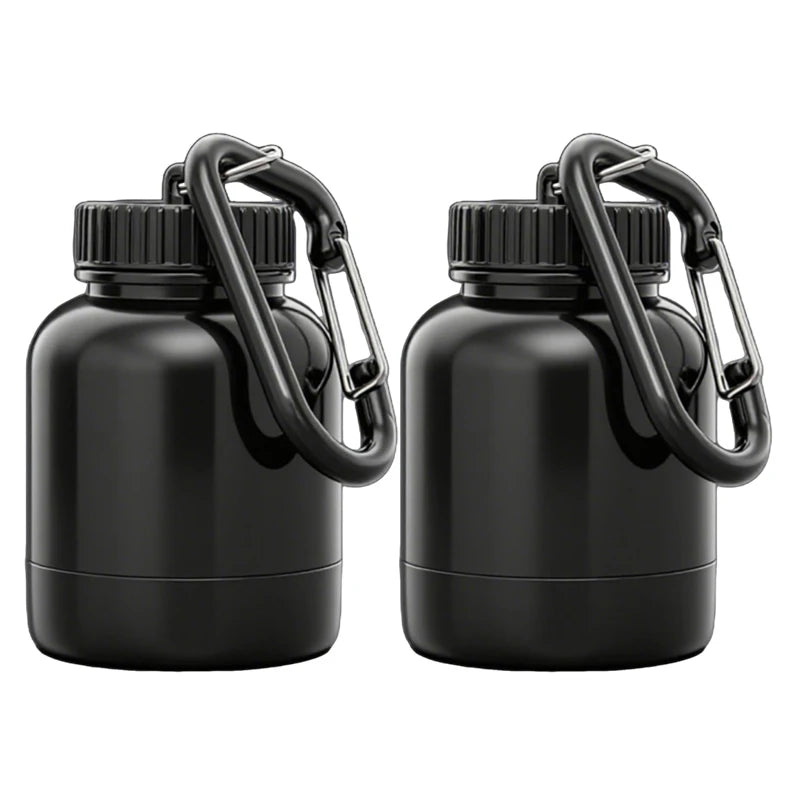 Outdoor Sports Mini Portable Container Dispenser Bottle Gym Fitness Travel Exercise Pre-Workout Shaker Backpack Hanger 1/2pcs