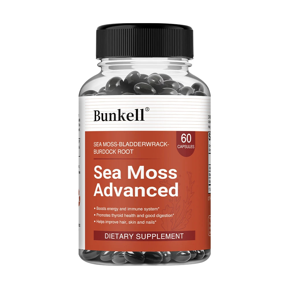 Sea Moss - Contains Bladder and Burdock Root To Support Thyroid, Intestinal Health, Digestion, Immunity, Antioxidants