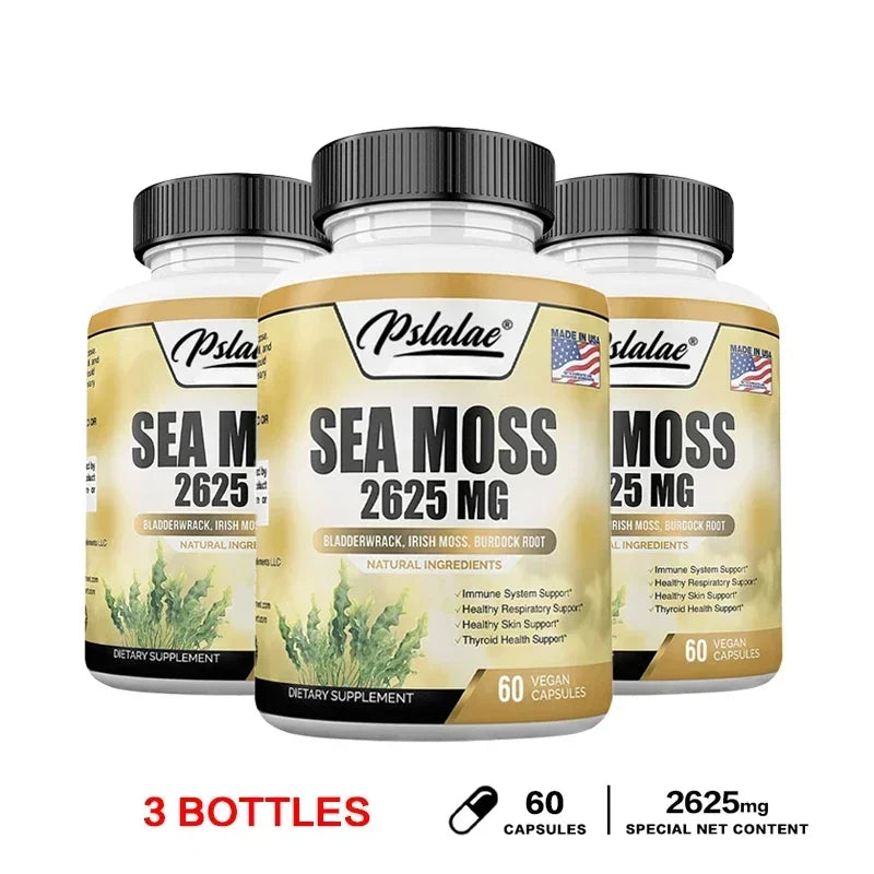 Sea Moss 2625 Mg - Boosts The Immune System, Promotes Skin and Joint Health, and Aids in Detoxification and Cleansing