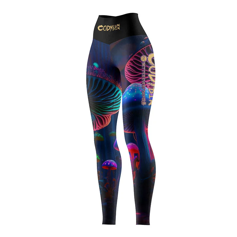 Women's High Waist Compression Leggings Quick Dry High Stretch Breathable Custom Logo Yoga Pants for MMA Gym Workout Running
