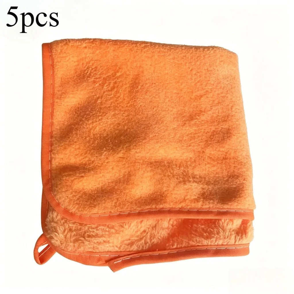 1/2/6pcs Microfiber Cleaning Towel Thicken Soft Drying Cloth Car Body Washing Towels Double Layer Clean Rags Car Accessories
