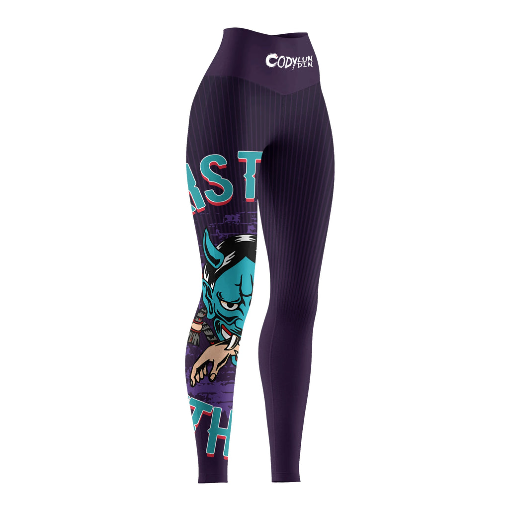 Women's High Waist Compression Leggings Quick Dry High Stretch Breathable Custom Logo Yoga Pants for MMA Gym Workout Running