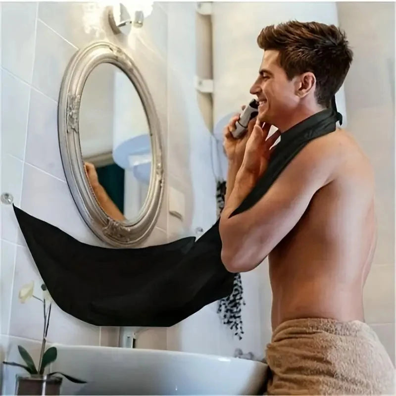 Shaving Hair Catcher Beard Bib for Men, Grooming Apron with Mirror Cover, Practical Tool for Mess-Free Clean Up
