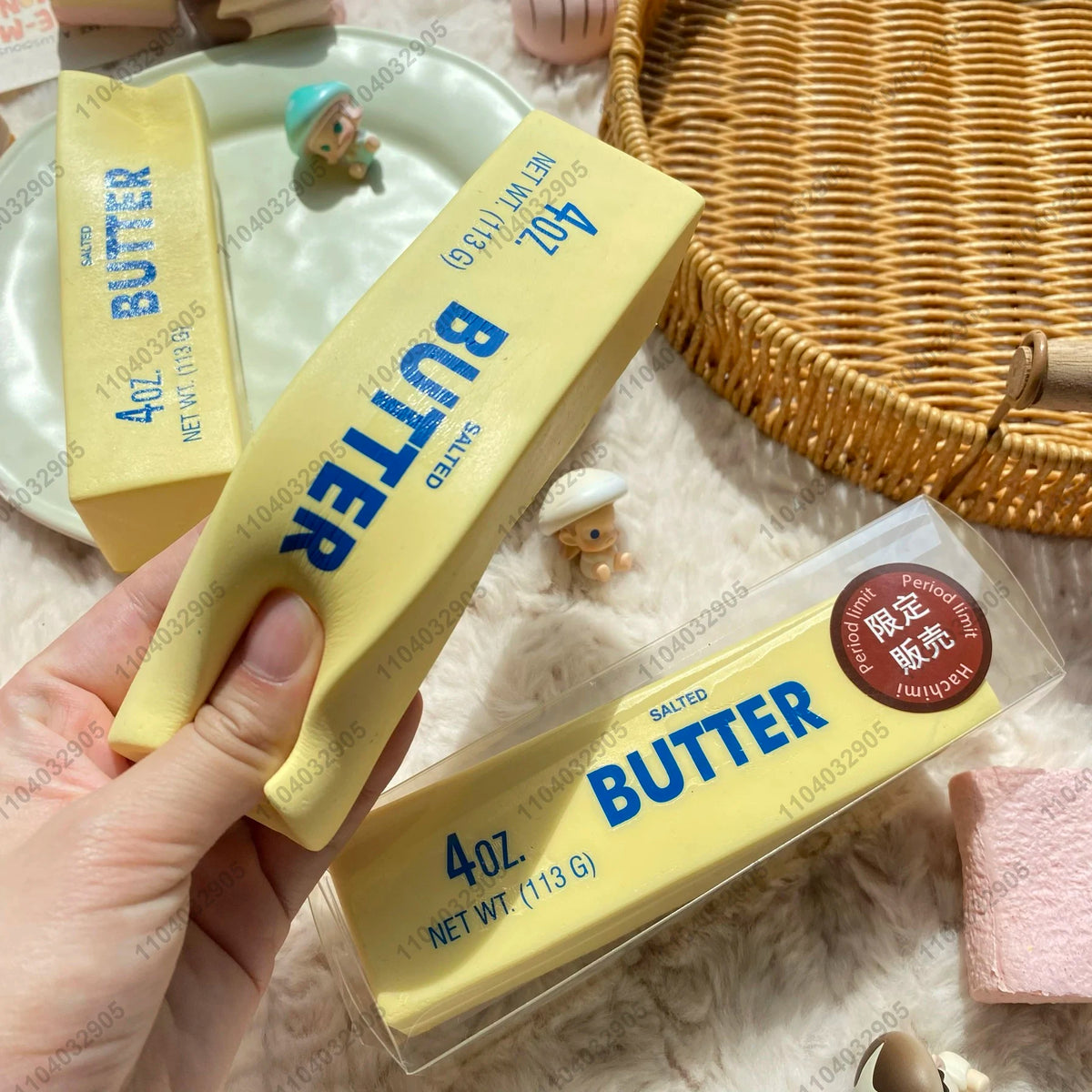 1pc Butter Stick Squishy Toy Slow Rising Squeeze Toy Butter Bar Brick Squishy Fidget Toy Anti Stress Release Hand Relax Gift Toy