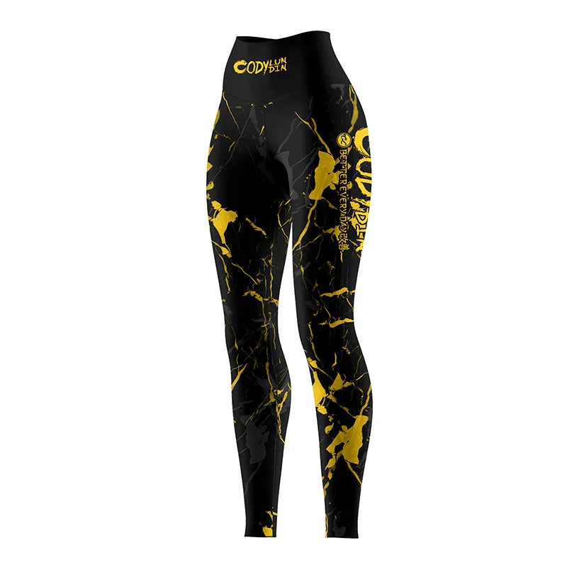 Women's High Waist Compression Leggings Quick Dry High Stretch Breathable Custom Logo Yoga Pants for MMA Gym Workout Running