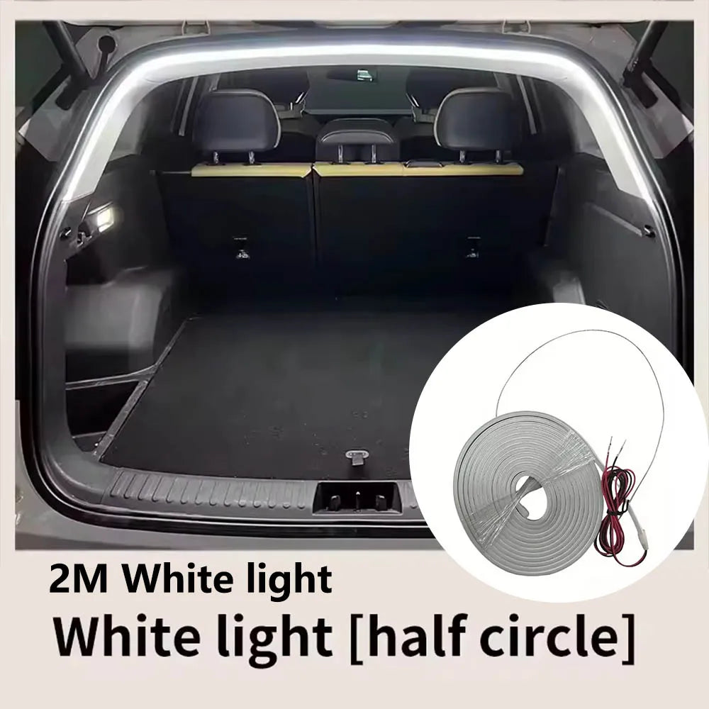 Car high brightness trunk lighting ambient light interior decoration LED wiring free automatic sensing tailgate light strip Gift