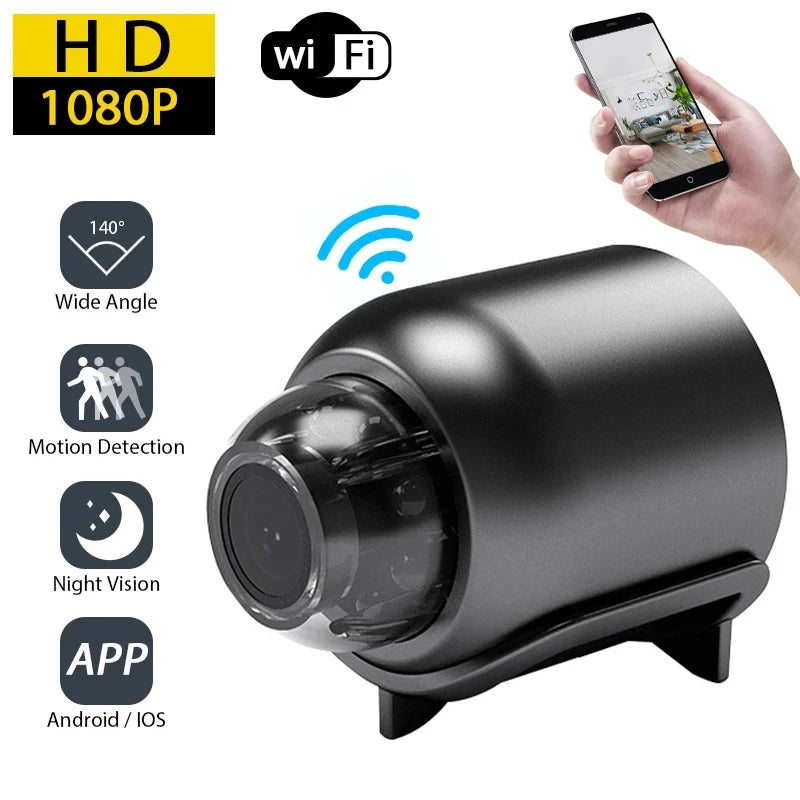 NEW 1080P HD X5 Mini Camera Wireless WIFI Outdoor Indoor Surveillance Camera with Cyclic Recording for Camping Home Security