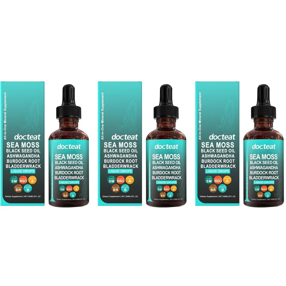 Docteat Sea Moss Liquid Drops 60ML Intestinal Health Digestion Skin Moisture Immune Support Nutritional Supplement