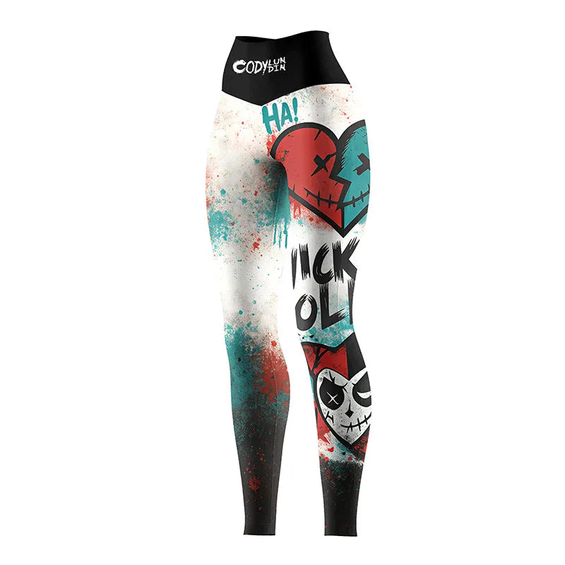Women's High Waist Compression Leggings Quick Dry High Stretch Breathable Custom Logo Yoga Pants for MMA Gym Workout Running
