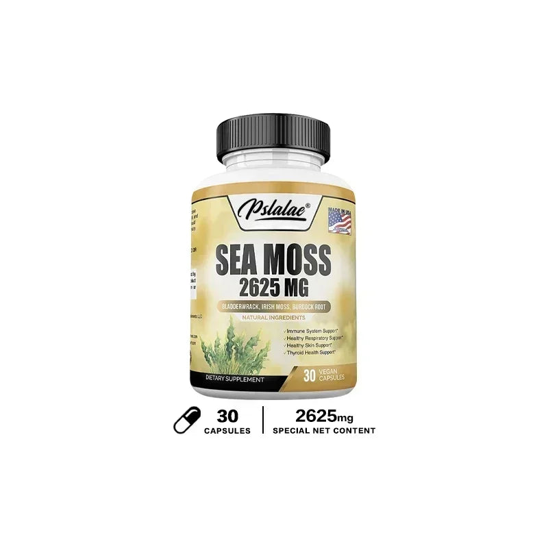 Sea Moss 2625 Mg - Boosts The Immune System, Promotes Skin and Joint Health, and Aids in Detoxification and Cleansing