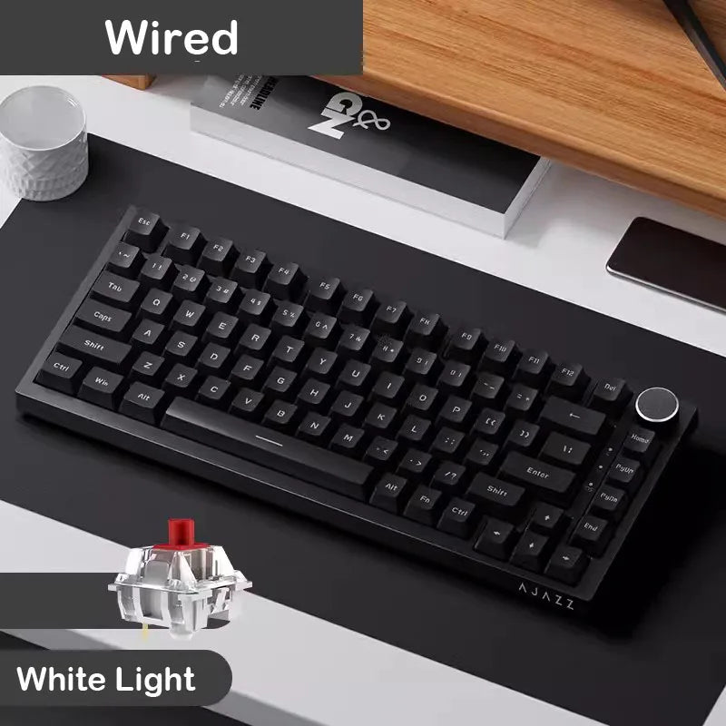 AJAZZ AK820 Wireless Gaming Keyboard, GASKET Structure, RGB Backlight, 5-Layer Sound Dampening Foam, PBT Keycaps