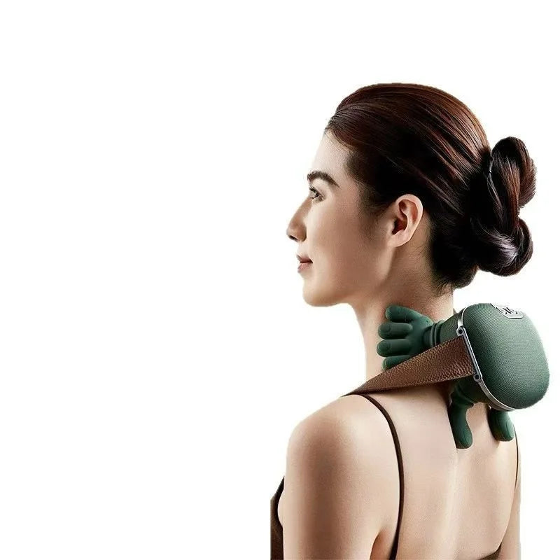 Wireless Neck Cervical Trapezius Kneading Massage Shawl 4D Bionic Finger Neck Shoulder Massager Brushless Motor Neck Masajeador