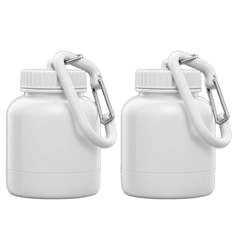 Outdoor Sports Mini Portable Container Dispenser Bottle Gym Fitness Travel Exercise Pre-Workout Shaker Backpack Hanger 1/2pcs