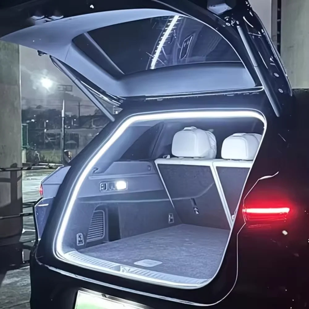 Car high brightness trunk lighting ambient light interior decoration LED wiring free automatic sensing tailgate light strip Gift