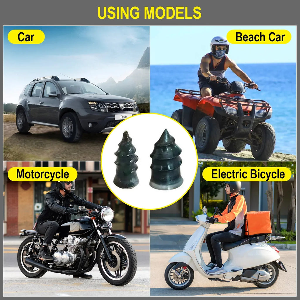 Universal Vacuum Tyre Repair Nail Kit Tubeless Tire Puncture Screw Fix Car Motorcycle ATV Patch Set